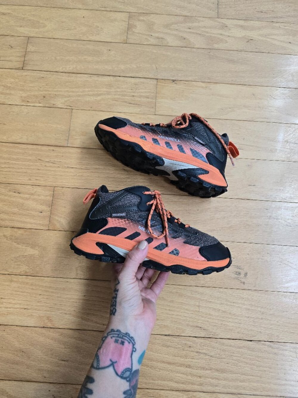 Merrell | Moab Speed 2 Mid orange waterproof hiking sneakers | KIDS 3